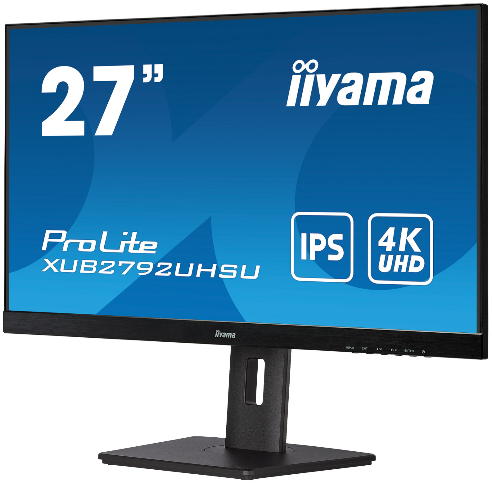 Монитор LCD 27'' 16:9 3840x2160(UHD 4K) IPS, nonGLARE, 60 Гц, 300cd/m2, H178°/V178°, 1000:1, 80M:1, 1.07B, 4ms, DVI, HDMI, DP, USB-Hub, Height adj, Pivot, Tilt, Swivel, Speakers, 3Y, Black