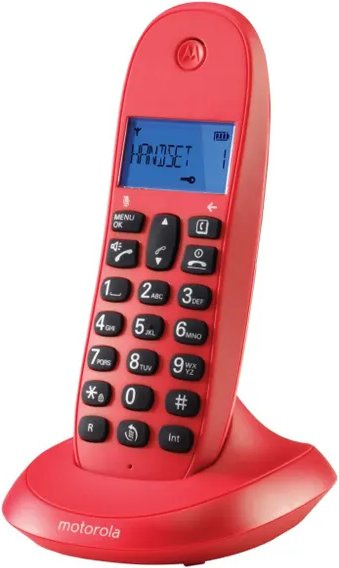 Р/Телефон Dect Motorola C1001LB+ красный АОН