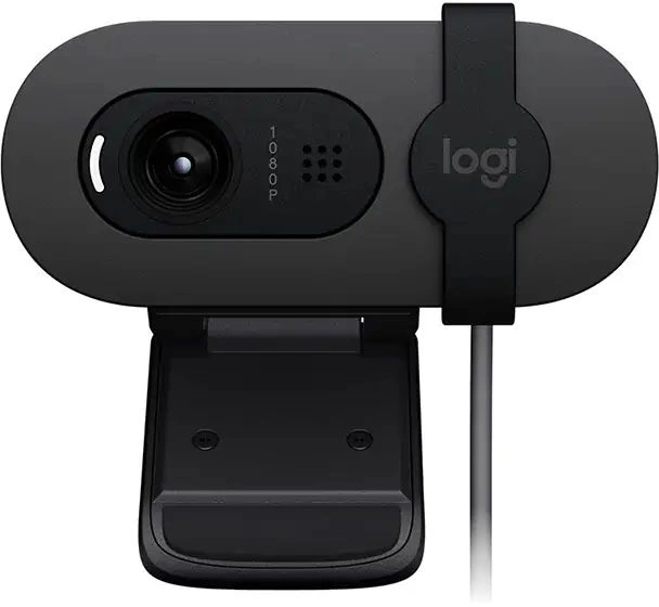 Камера Web Logitech HD Webcam Brio 100 Full графитовый 2Mpix (1920x1080) USB Type-C с микрофоном (960-001587)