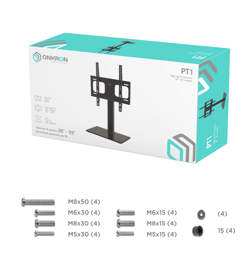 Настольная подставка для ТВ ONKRON PT1чёрная