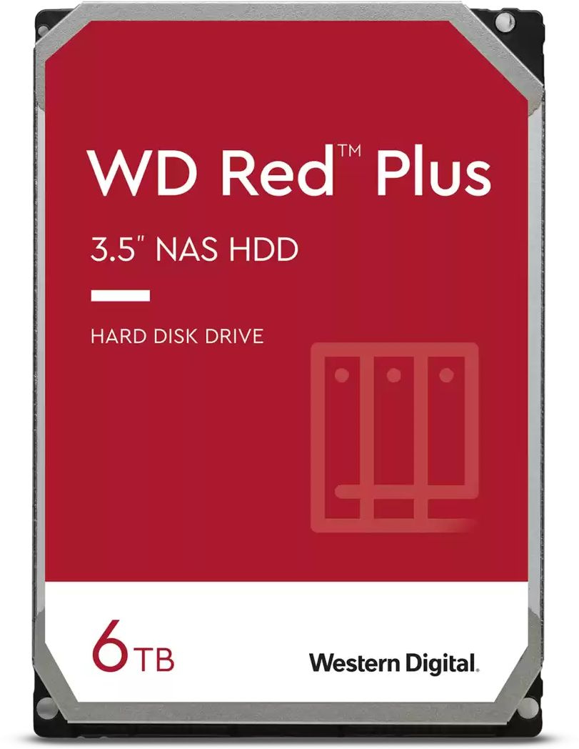 Жесткий диск WD SATA-III 6TB WD60EFPX NAS Red Plus (5640rpm) 256Mb 3.5"