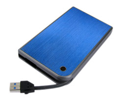 Внешний корпус для HDD/SSD AgeStar 3UB2A14 SATA II USB3.0 пластик/алюминий синий 2.5"