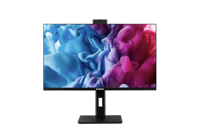 Монитор IRBIS SMARTVIEW 27'' LED Monitor 1920x1080, 16:9, IPS, 250 cd/m2, 1000:1, 3ms, 178°/178° VGA HDMI DP USB Audio out 75Hz Tilt Height Swivel Pivot Camera 5 mp Speak внутр. бп Black 3y  (C (потертости.)