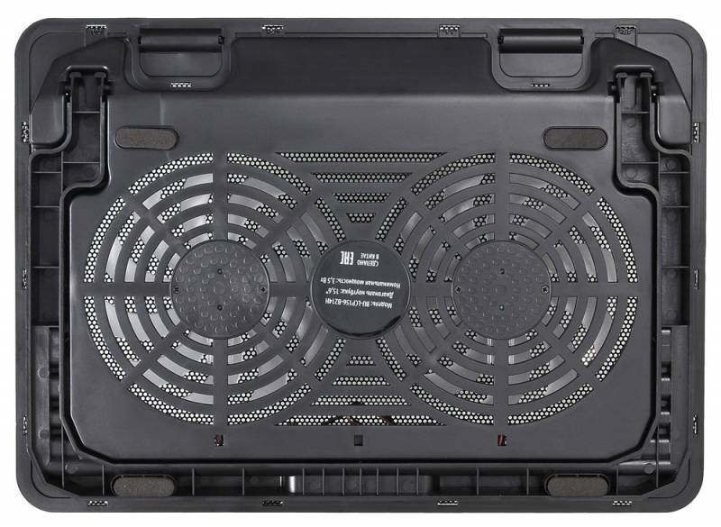 Подставка для ноутбука Buro BU-LCP156-B214H 15.6"355x255x30мм 2xUSB 2x 140ммFAN 900г металлическая сетка/пластик черный