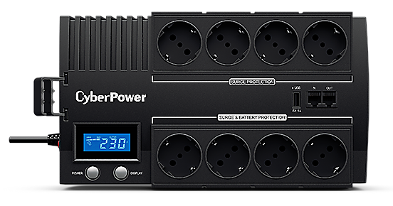 Источник бесперебойного питания Cyberpower BR1200ELCD Line-Interactive 1200VA/720W USB/RJ11/45 (4+4 EURO)