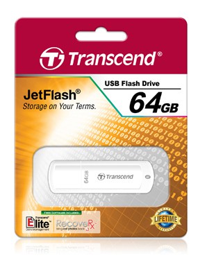 Флеш Диск Transcend 64Gb Jetflash 370 TS64GJF370 USB2.0 белый