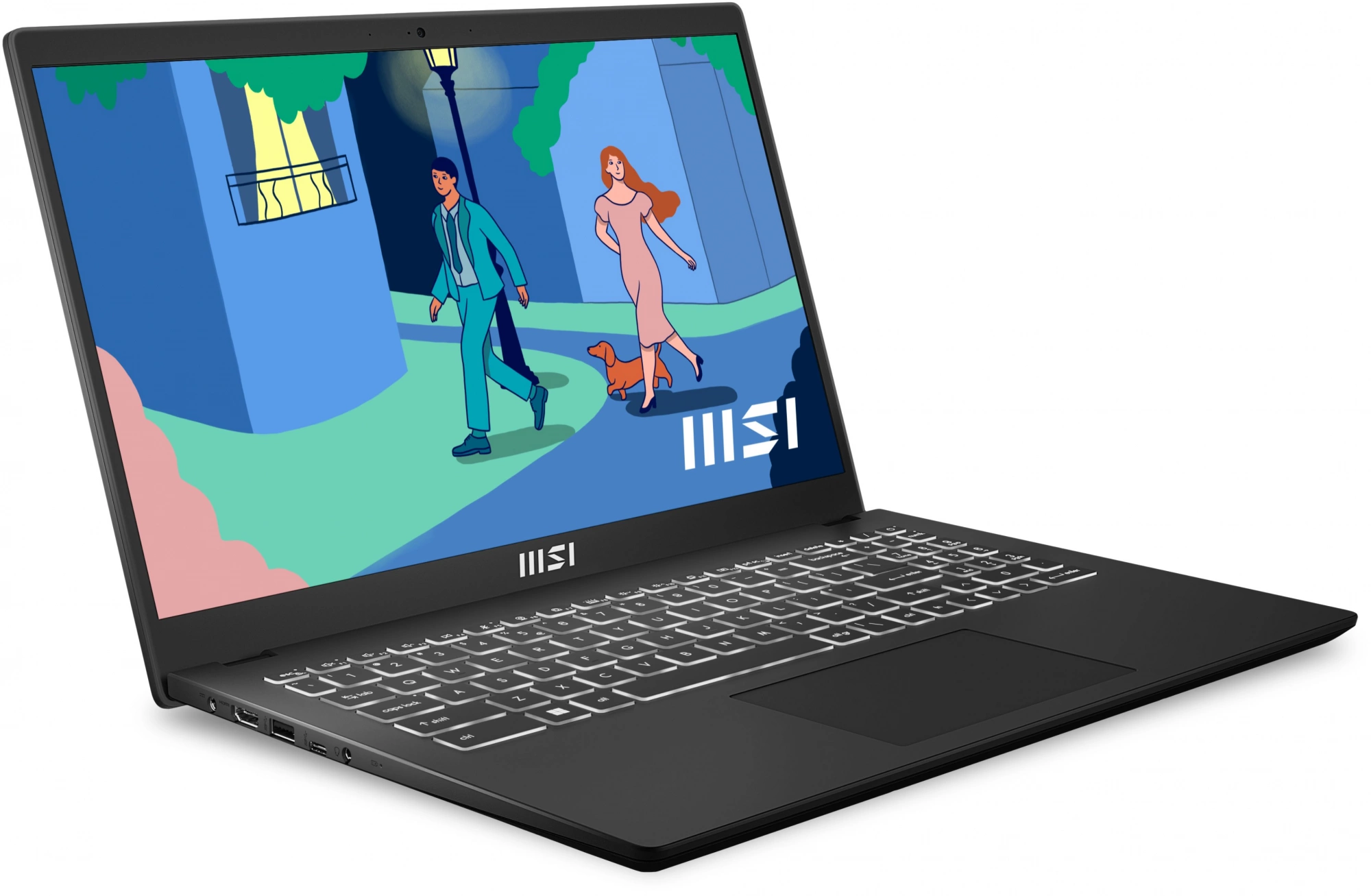 Ноутбук MSI Modern 15 B12MO-826XRO Core i5 1235U 8Gb SSD512Gb Intel Iris Xe graphics 15.6" IPS FHD (1920x1080) noOS black WiFi BT Cam (9S7-15H112-826)