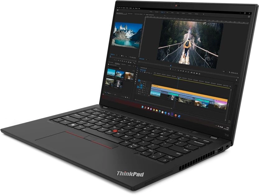 Ноутбук Lenovo ThinkPad T14 G4 Core i7 1355U 16Gb SSD512Gb Intel UHD Graphics 14" IPS WUXGA (1920x1200) noOS black WiFi BT Cam (21HESDXL00)