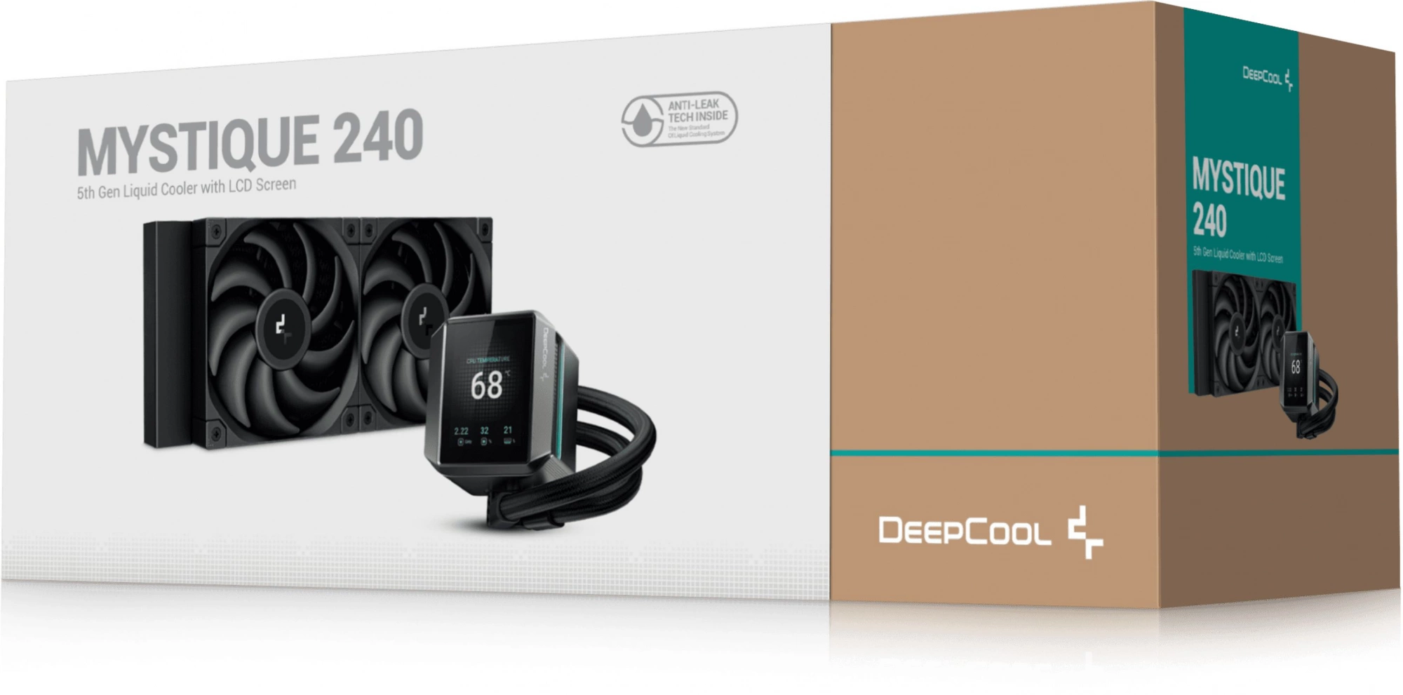 Система водяного охлаждения Deepcool Mystique 240 Soc-AM5/AM4/1151/1200/1700 черный 4-pin 36.49dB Al LCD 1543gr Ret (R-LX550-BKDSNC-G-1)