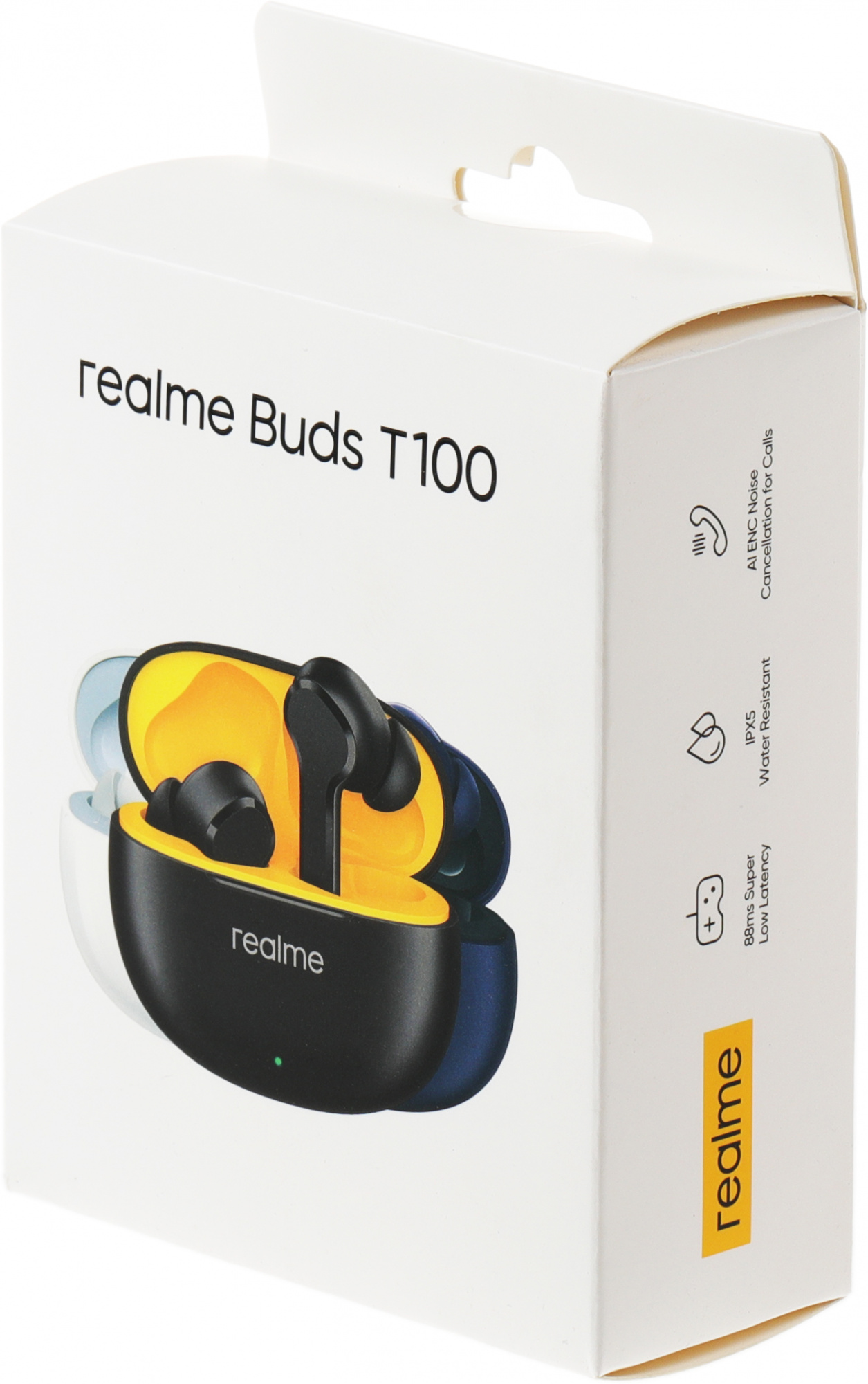 Гарнитура внутриканальные Realme Buds T100 RMA2109 белый беспроводные bluetooth в ушной раковине (6672687)