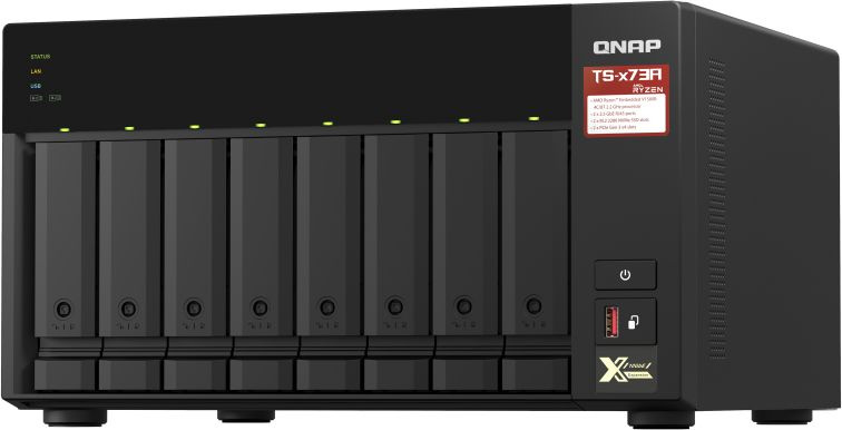 Сетевое хранилище NAS Qnap TS-873A-8G 8-bay настольный Ryzen V1500B