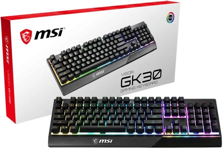 Клавиатура MSI Vigor GK30 RU черный USB for gamer LED (S11-04RU236-CLA)