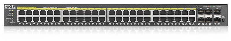 Коммутатор Zyxel GS2220-50HP-EU0101F (L2) 44x1Гбит/с 4xКомбо(1000BASE-T/SFP) 2SFP 48PoE+ 375W управляемый