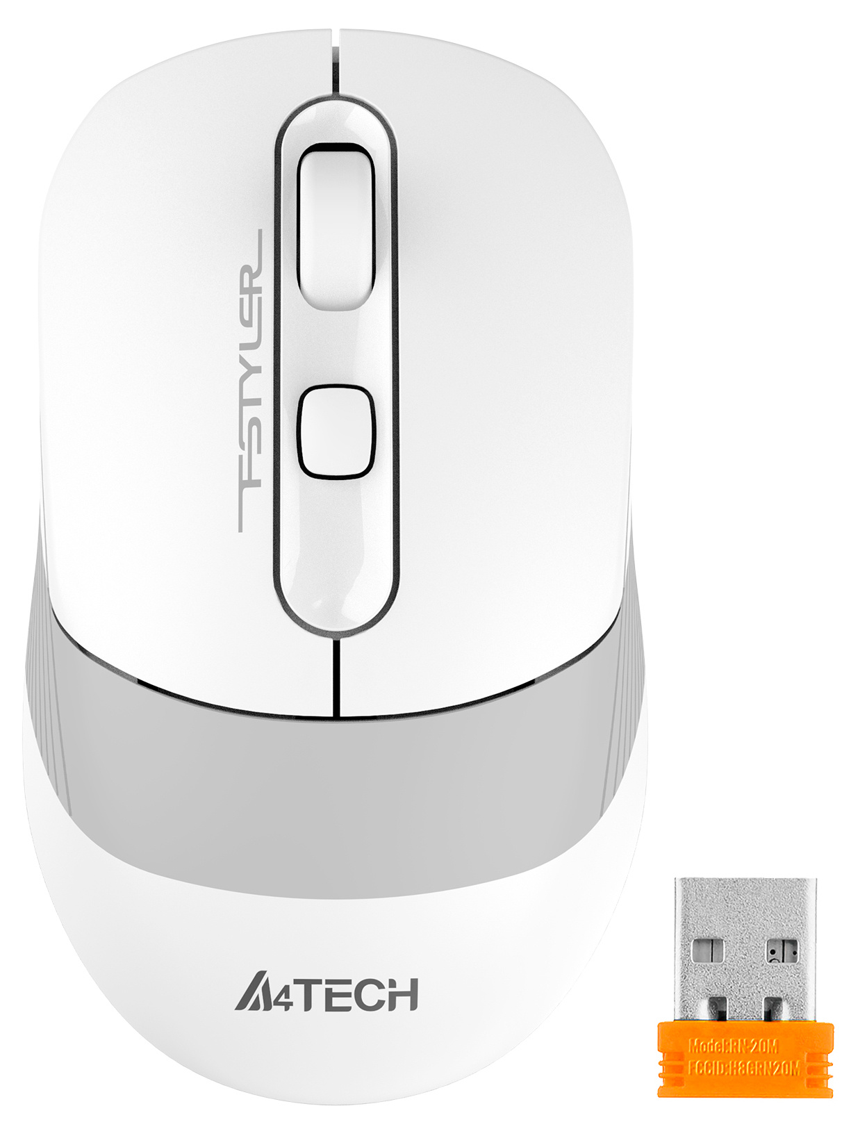 Мышь A4Tech Fstyler FB10C белый/серый оптическая (2000dpi) беспроводная BT/Radio USB (4but)