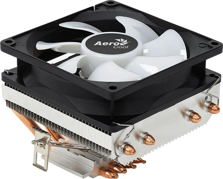 Устройство охлаждения(кулер) Aerocool Air Frost 4 Soc-AM5/AM4/1151/1200/1700 черный 3-pin 26dB Al+Cu 125W 250gr Ret (AIR FROST 4 FRGB 3P)