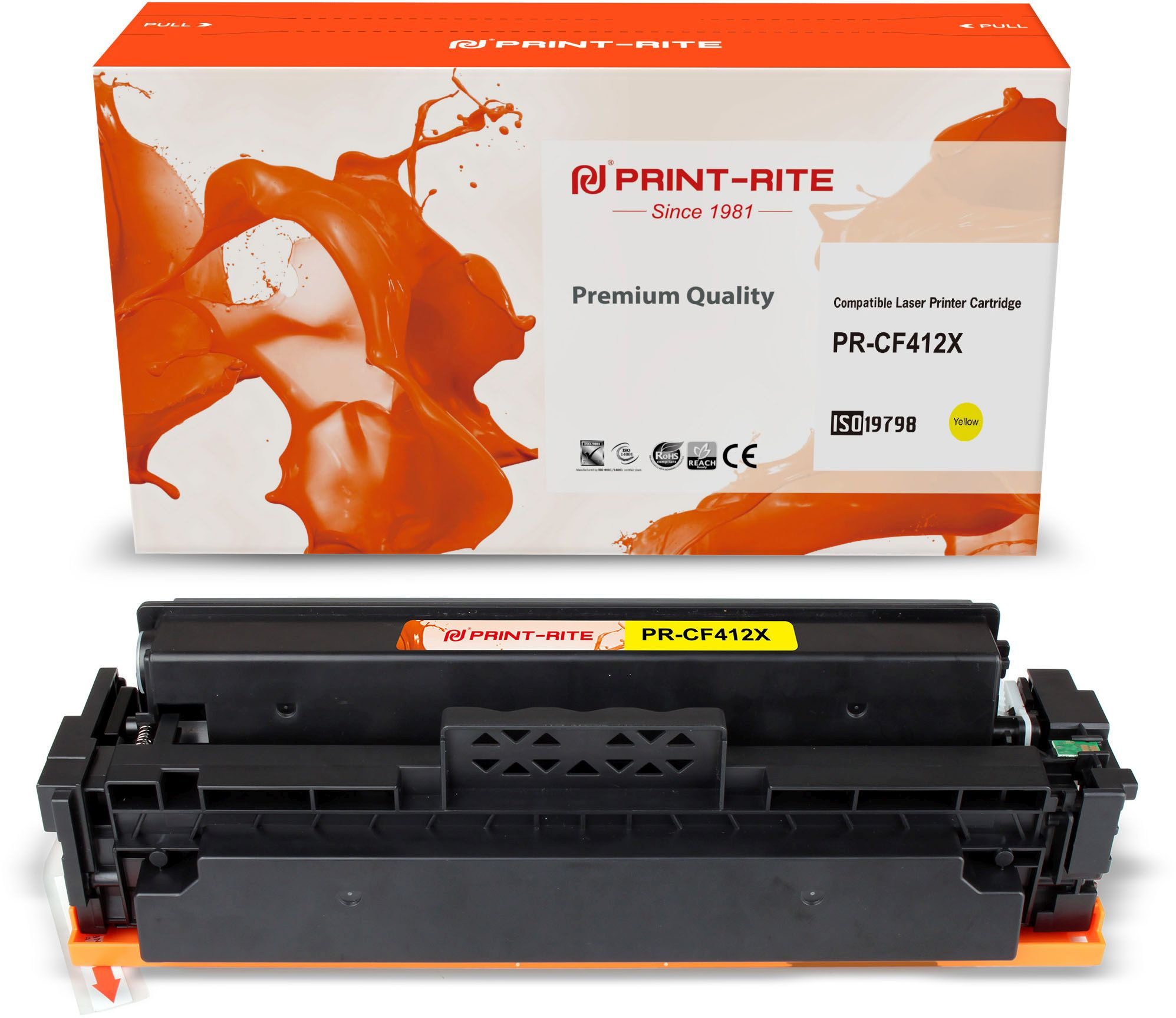 Картридж лазерный Print-Rite TFHAXIYPU1J PR-CF412X CF412X желтый (5000стр.) для HP LJ M452DW/DN/NW M477FDW/M477FDN/M477FNW