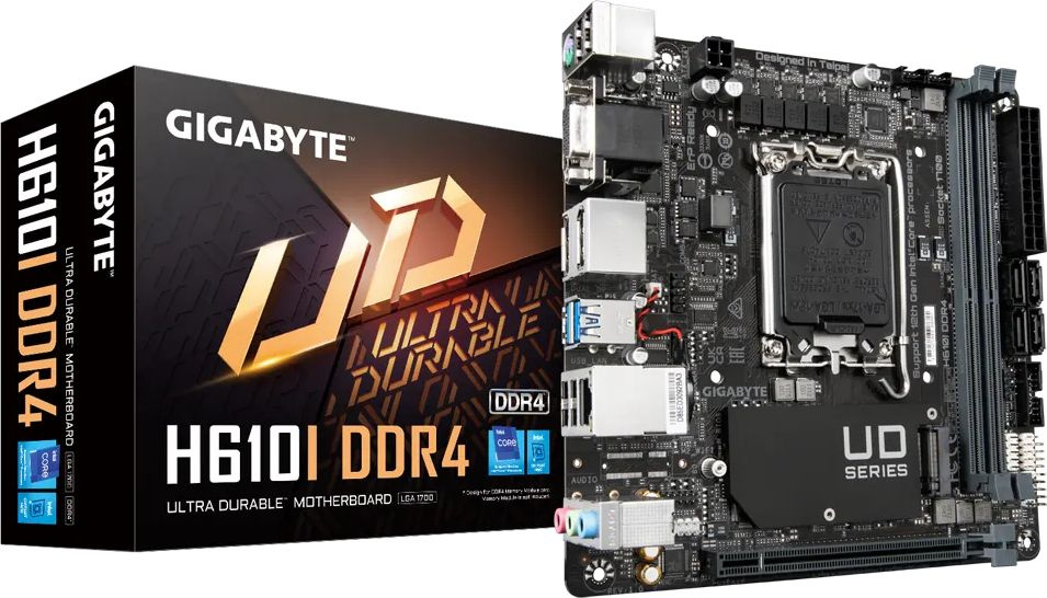 Материнская плата Gigabyte H610I DDR4 Soc-1700 Intel H610 2xDDR4 mini-ITX AC`97 8ch(7.1) GbLAN+VGA+HDMI+DP