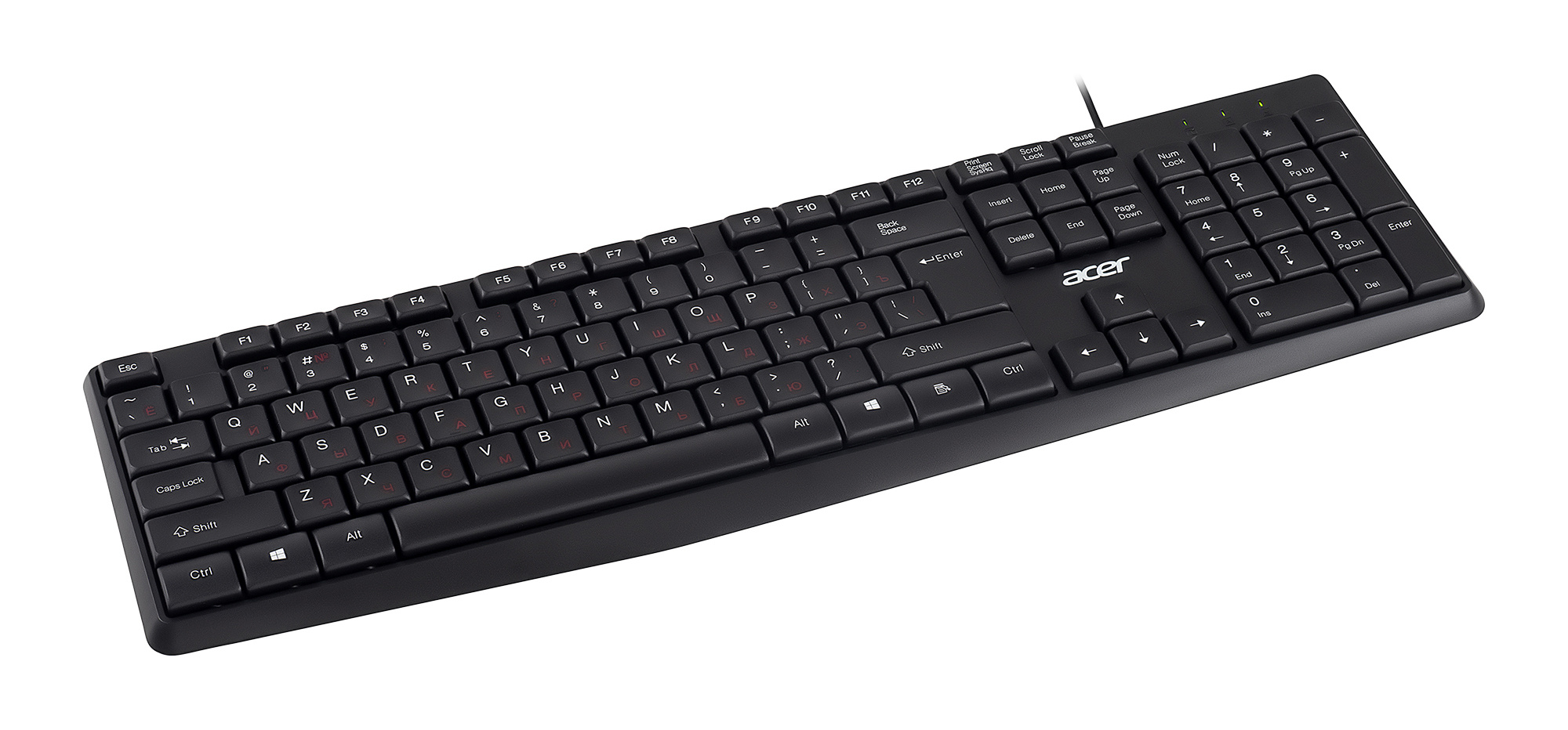 Клавиатура Acer OKW121 черный USB (ZL.KBDEE.00B)