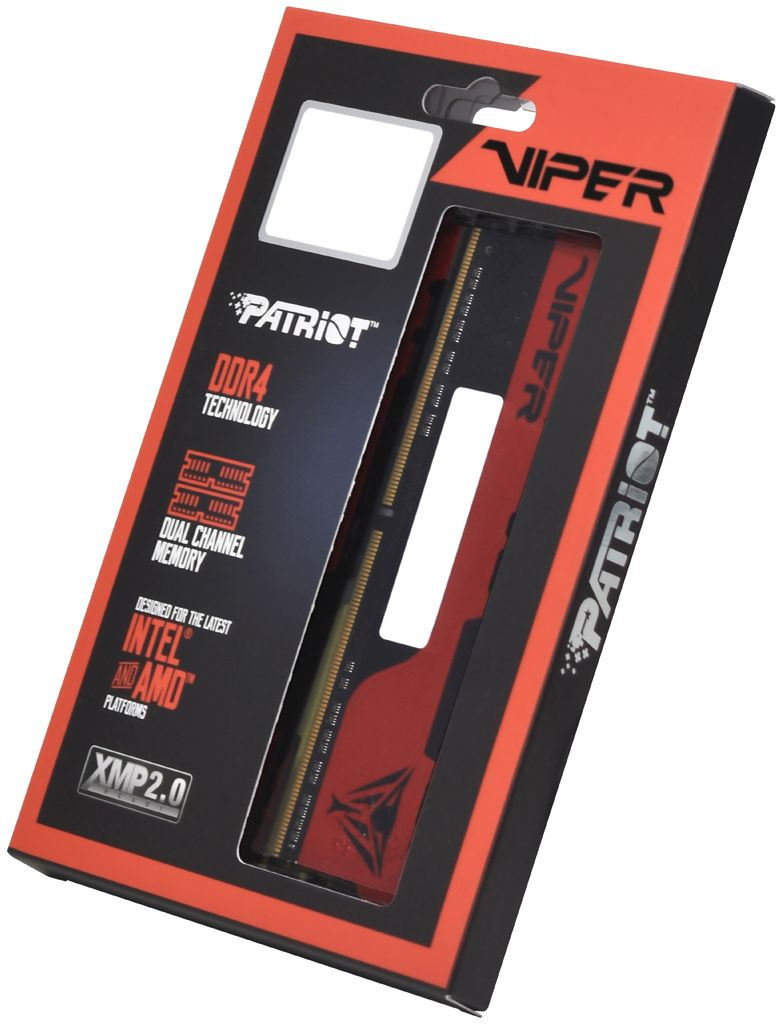 Память DDR4 2x32Gb 3600MHz Patriot PVE2464G360C0K Viper Elite II RTL Gaming PC4-28800 CL20 DIMM 288-pin 1.35В kit с радиатором Ret