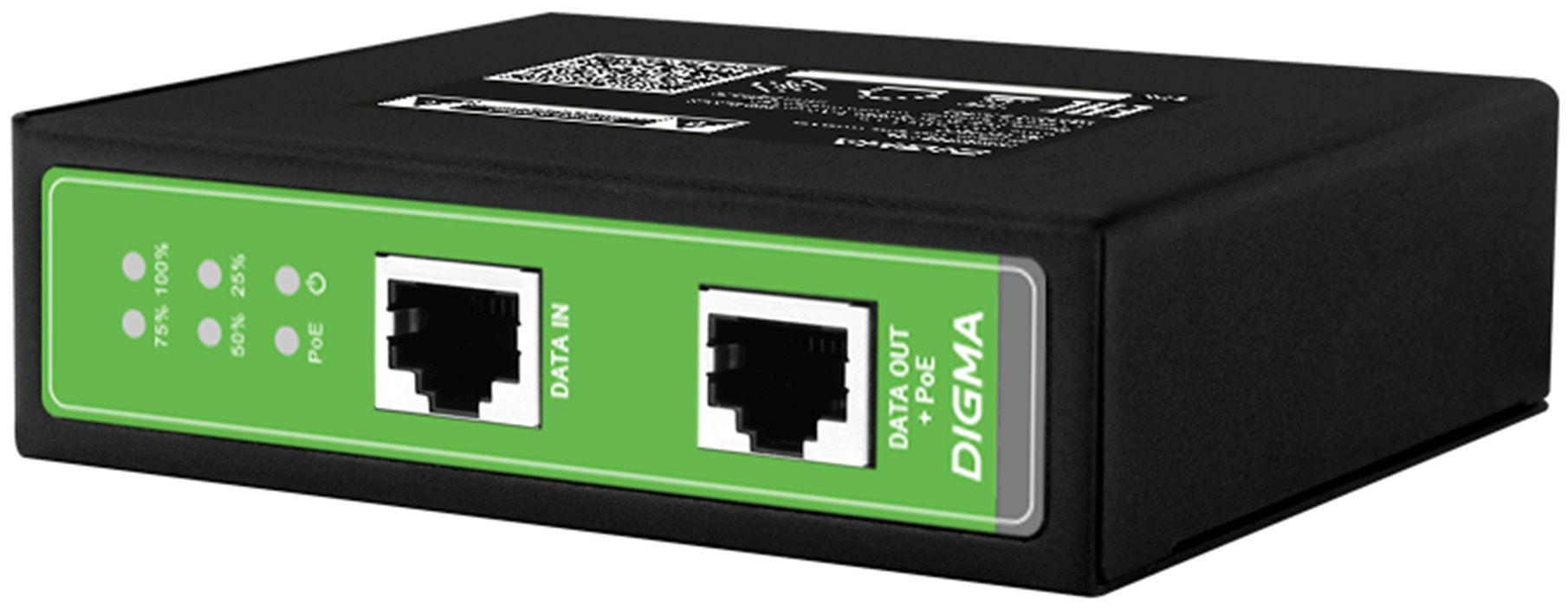 Инжектор PoE Digma DNP30W48GDXM 10/100/1000BASE-T 30Вт 37-57В(DC)