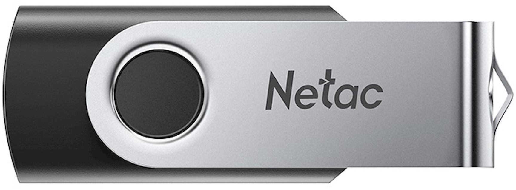 Флеш Диск Netac 64GB U505 NT03U505N-064G-20BK USB2.0 черный/серебристый