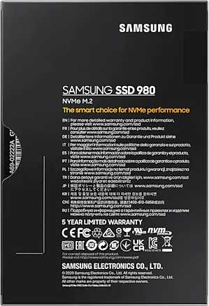 Накопитель SSD Samsung PCIe 3.0 x4 1TB MZ-V8V1T0BW 980 M.2 2280