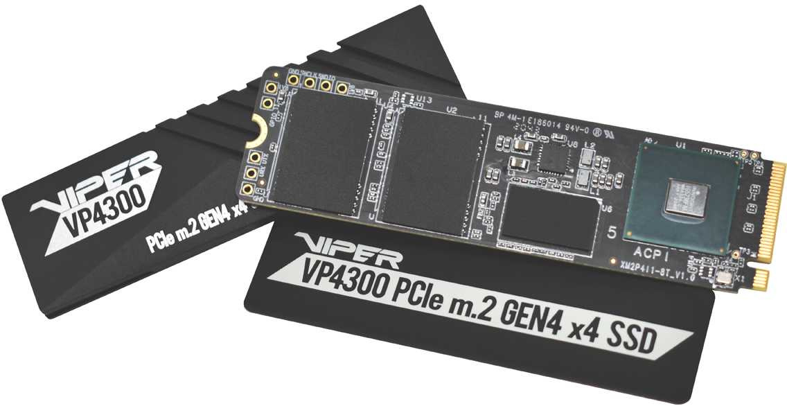 Накопитель SSD Patriot PCIe 4.0 x4 2TB VP4300-2TBM28H Viper VP4300 M.2 2280