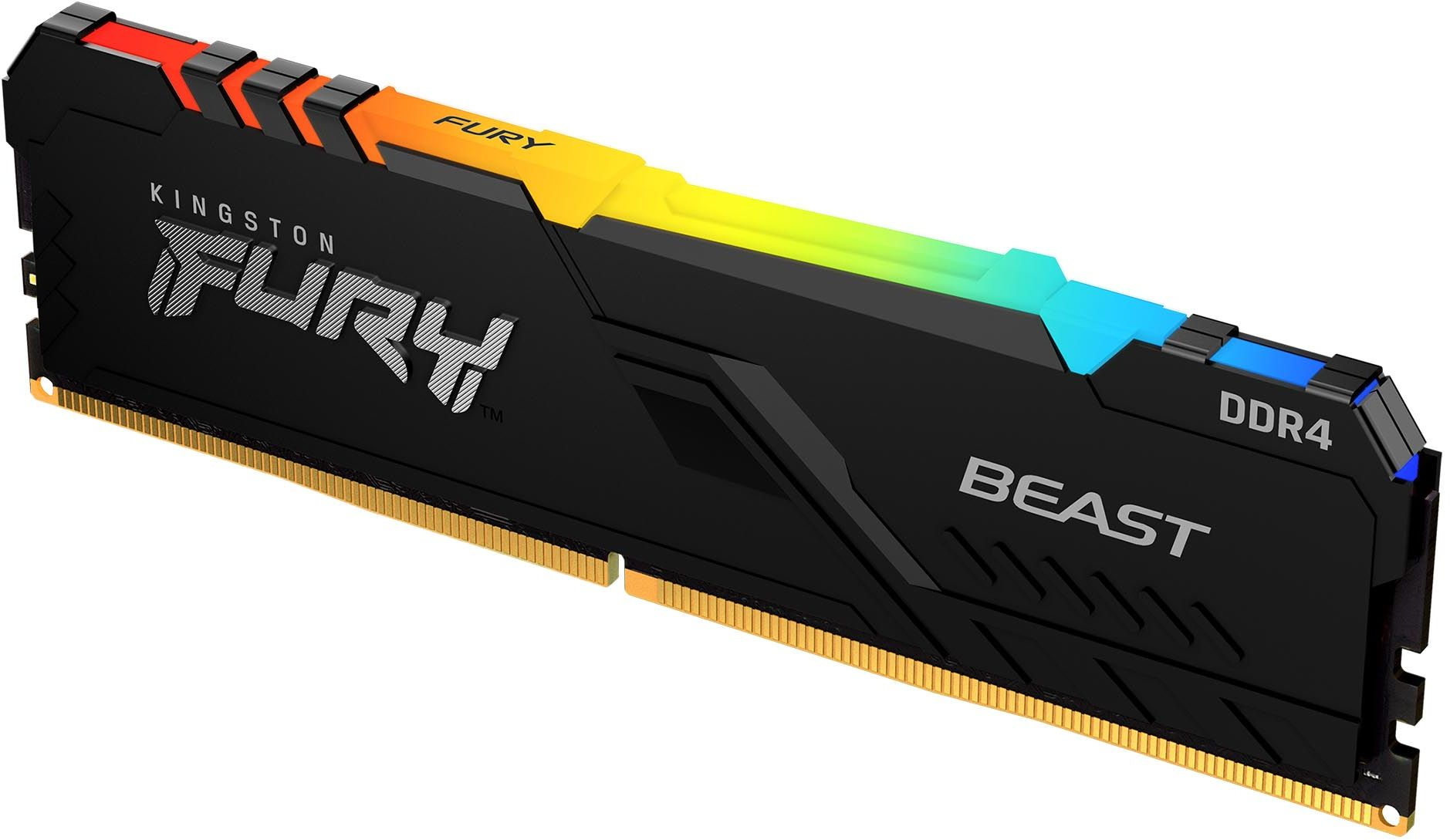 Память DDR4 2x32GB 3200MHz Kingston KF432C16BB2AK2/64 Fury Beast RGB RTL Gaming PC4-25600 CL16 DIMM 288-pin 1.35В dual rank с радиатором Ret