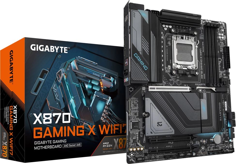 Материнская плата Gigabyte X870 GAMING X WIFI7 SocketAM5 AMD X870 ATX AC`97 8ch(7.1) 2.5Gg RAID+HDMI