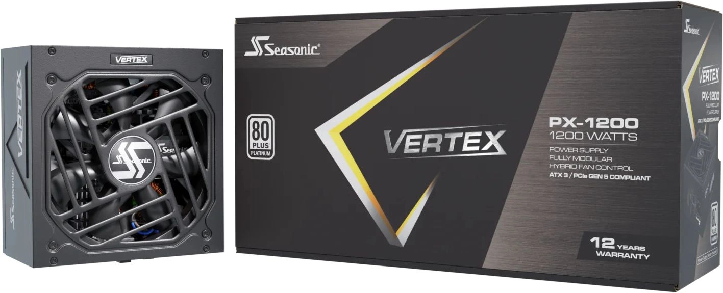 Блок питания Seasonic ATX 1200W VERTEX PX-1200 80+ platinum (20+4pin) APFC 135mm fan 18xSATA Cab Manag RTL