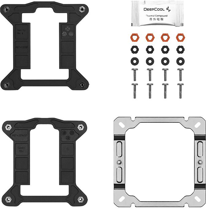 Устройство охлаждения(кулер) Deepcool AG400 LED Soc-AM5/AM4/1151/1200/1700 4-pin 18-32dB Al+Cu 220W 614gr LED Ret