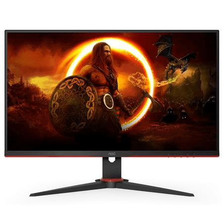 Монитор AOC 23.8" Value Line Q24G2A черный/красный IPS LED 1ms 16:9 HDMI M/M матовая HAS Piv 350cd 178гр/178гр 2560x1440 165Hz FreeSync Premium DP QHD 4.78кг