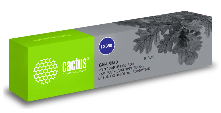 Картридж матричный Cactus CS-LX350 черный для Epson LX350/LQ350/ERC19/VP80K