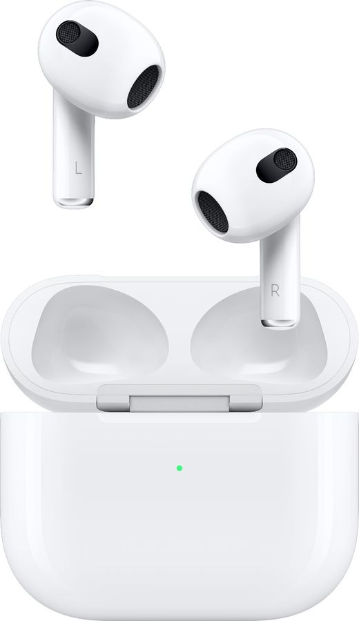 Гарнитура вкладыши Apple AirPods 3 A2565,A2564,A2897 белый беспроводные bluetooth в ушной раковине (MPNY3ZA/A)