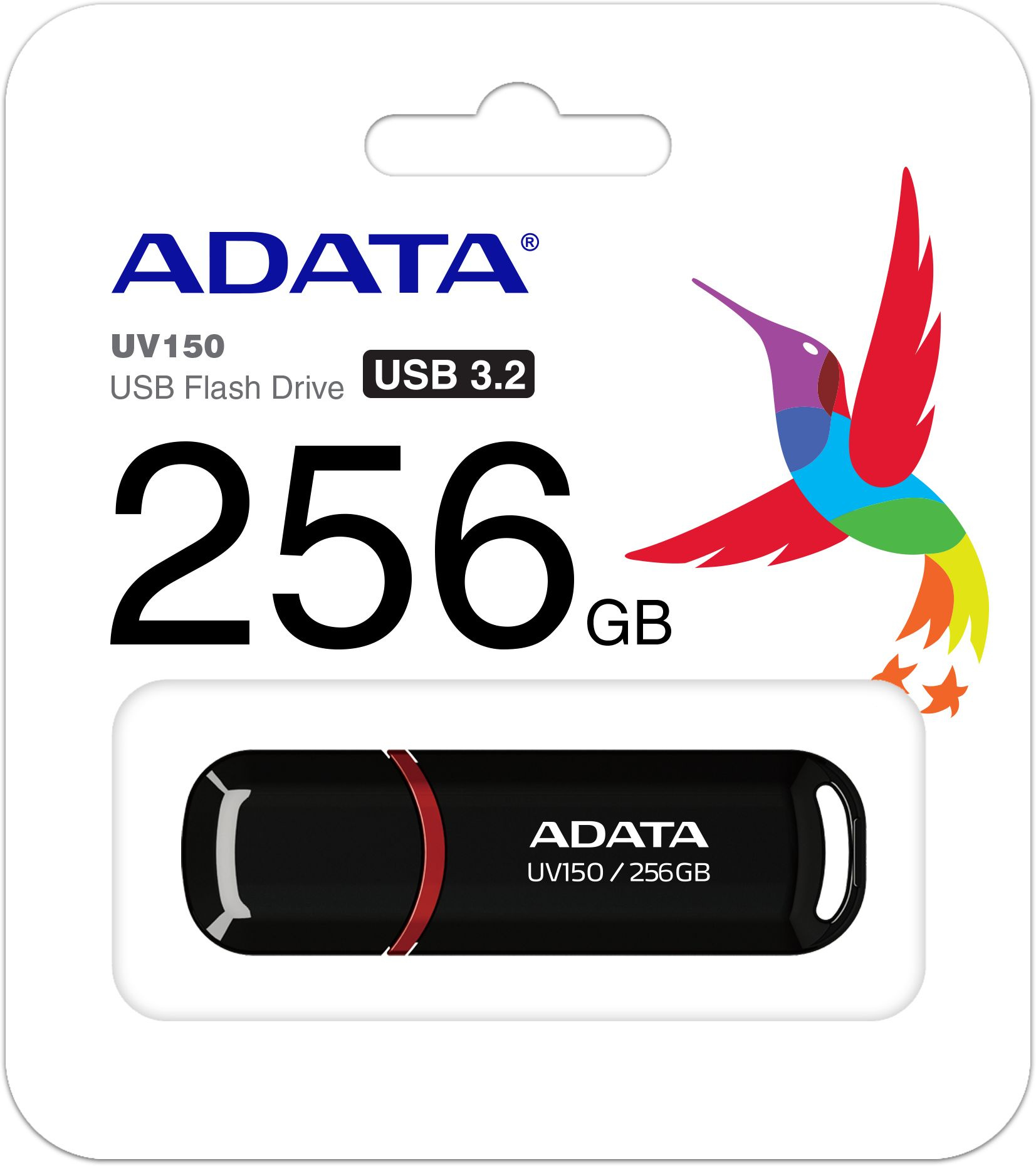 Флеш Диск A-Data 256Gb UV150 AUV150-256G-RBK USB3.0 черный