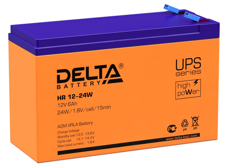 Батарея для ИБП Delta HR 12-24 W 12В 6Ач