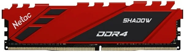 Оперативная память Netac Shadow 16GB DDR4-3200 C16 Red Memory module (DIMM)