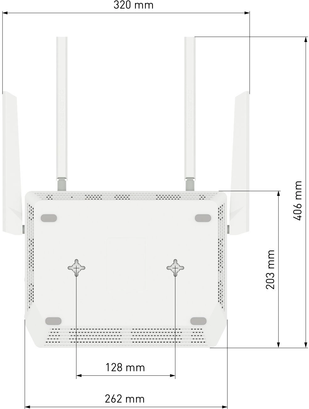 Роутер беспроводной Keenetic Peak (KN-2710 + KN-3311X2) AC2600 10/100/1000BASE-TX/SFP/4g ready серый