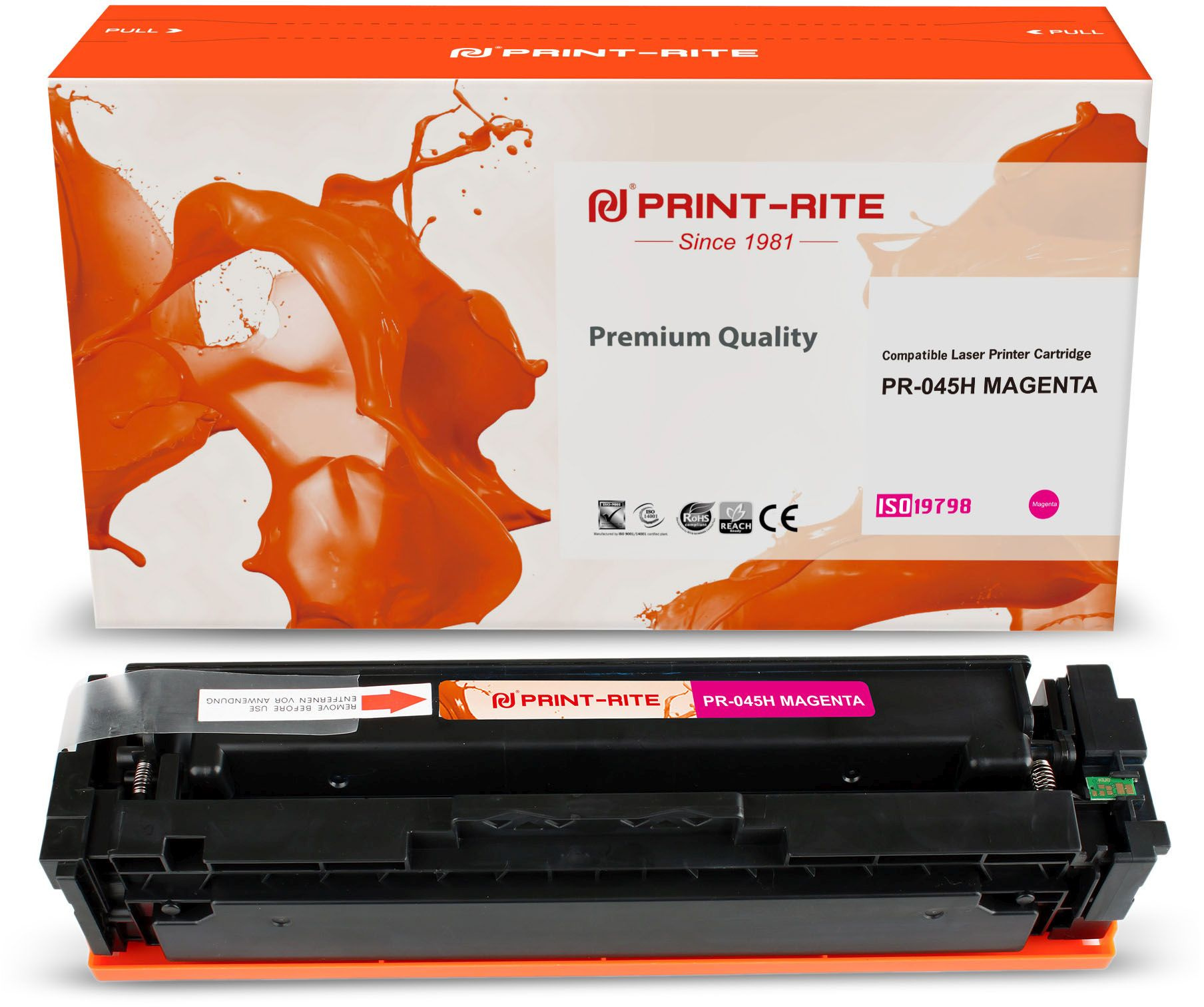 Картридж лазерный Print-Rite TFC449MPU1J PR-045H MAGENTA 045H Magenta пурпурный (2200стр.) для Canon LBP 611Cn/613Cdw/631Cn/633Cdw/635Cx