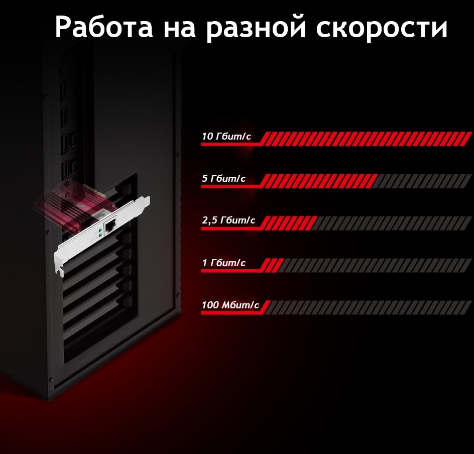 Сетевой адаптер 10G Etherrnet TP-Link TX401 PCI Express x4