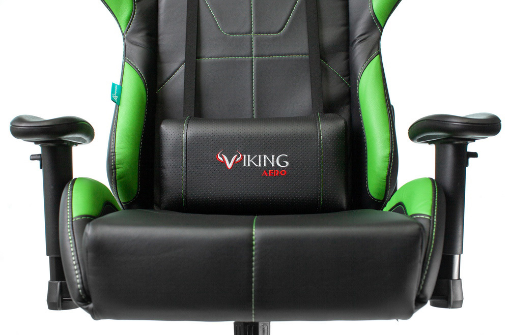 Кресло игровое Zombie VIKING 5 AERO черный/салатовый эко.кожа с подголов. крестов. пластик