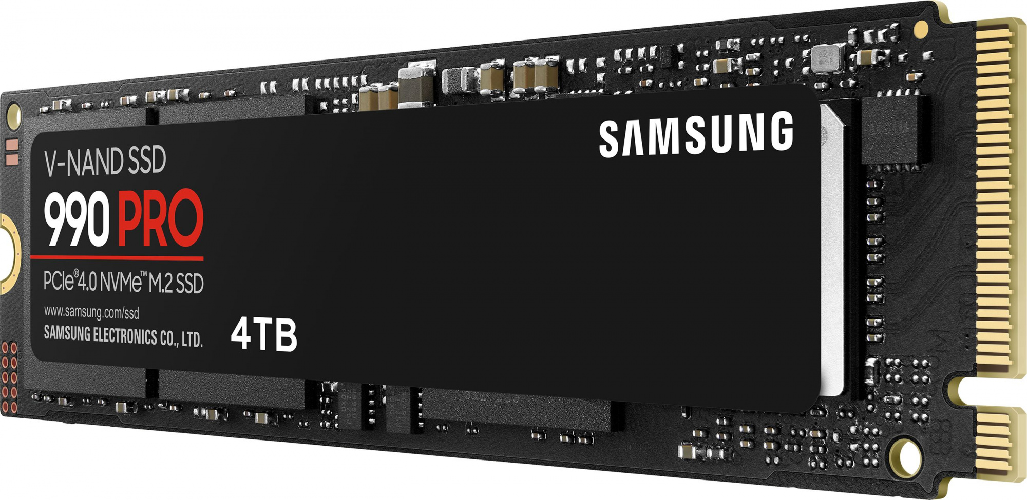 Твердотельный накопитель SSD M.2 (PCI-E NVMe 2.0 Gen 4.0 x4) 4Tb Samsung 990 PRO (R7450/W6900MB/s) 1year