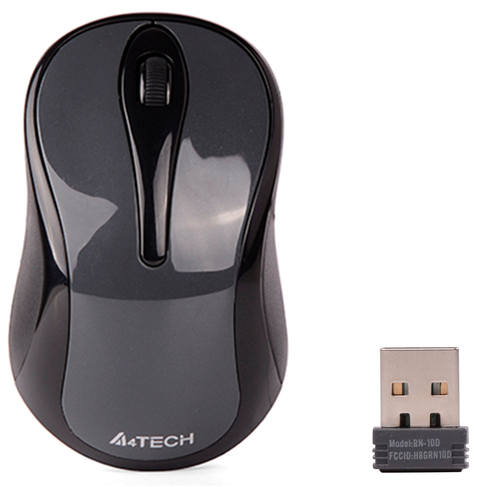 Мышь A4Tech G3-280N серый оптическая (1200dpi) беспроводная USB для ноутбука (3but)