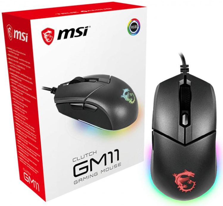 Мышь MSI Clutch GM11 черный оптическая (5000dpi) USB (6but)