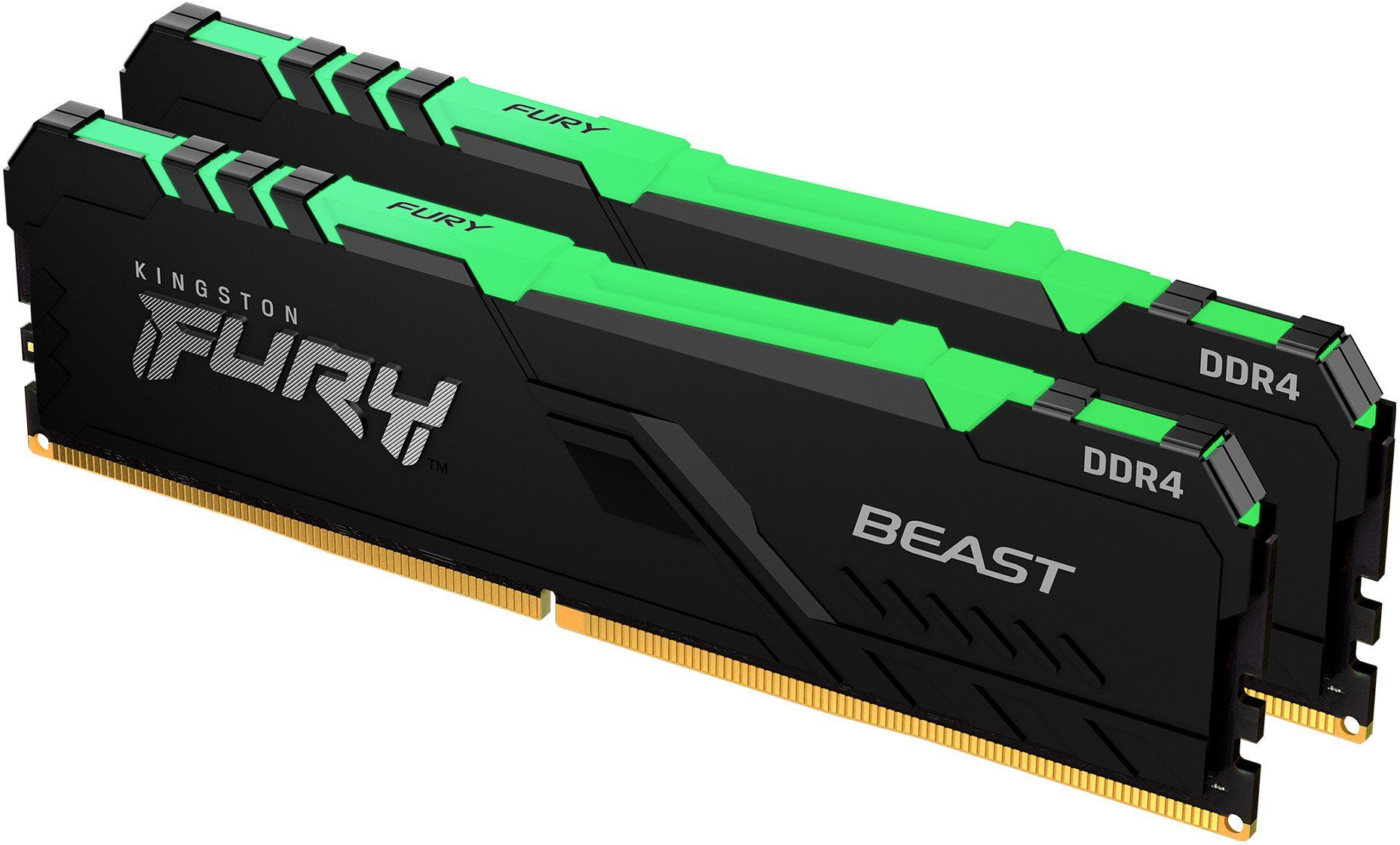 Память DDR4 2x32GB 3200MHz Kingston KF432C16BB2AK2/64 Fury Beast RGB RTL Gaming PC4-25600 CL16 DIMM 288-pin 1.35В dual rank с радиатором Ret