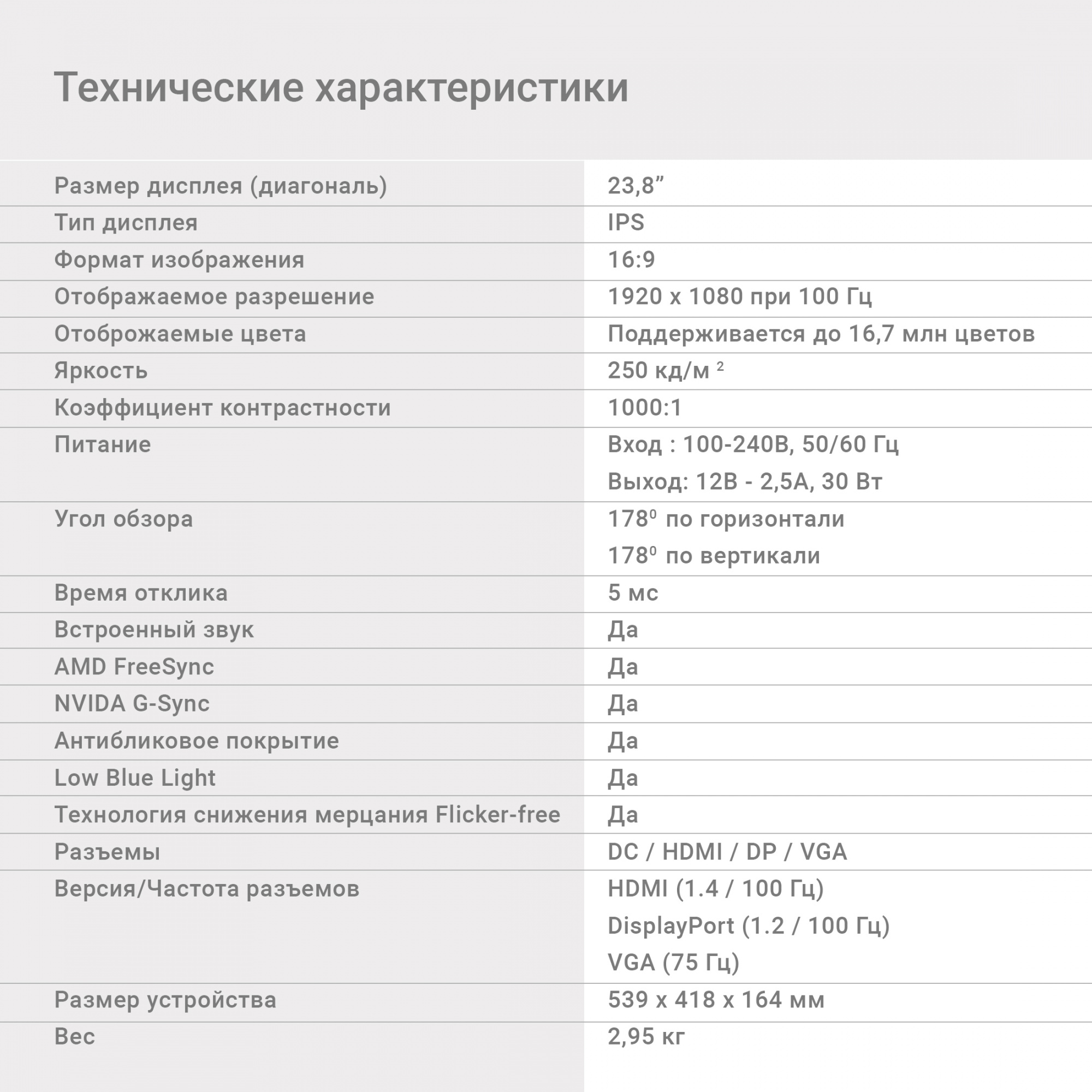 Монитор Digma 23.8" Progress 24P501F черный IPS LED 5ms 16:9 HDMI M/M матовая 250cd 178гр/178гр 1920x1080 100Hz G-Sync FreeSync VGA DP FHD 3.0кг