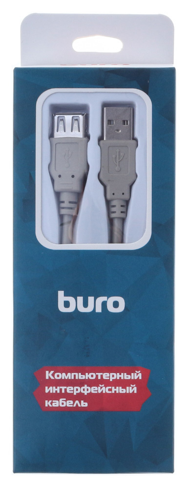 Кабель Buro USB A(m) USB A(f) 3м (BHP RET USB_AF30) серый (блистер)