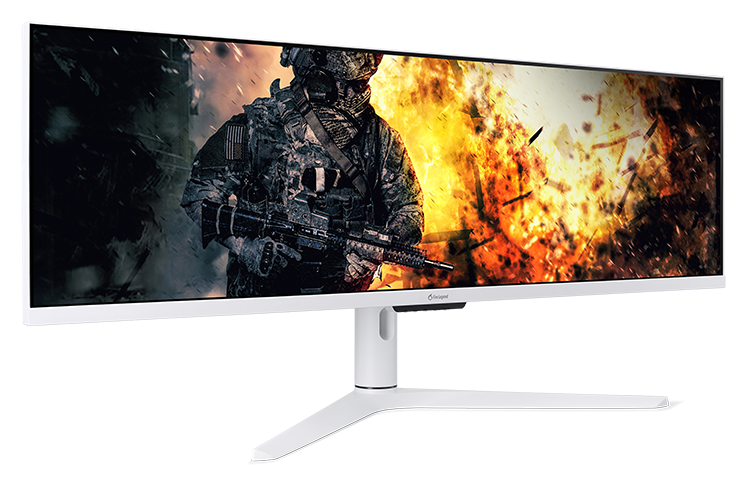 Монитор 43,8'' AOPEN 43XV1CPwmiiphx 32:9, IPS, 3840x1080, 1ms, 350, 400cd, 120Hz, 2xHDMI(2.0, 1.4) + 1xDP(1.2) + Audio out, Speakers 2Wx2, White, H.Adj. 95 (by ACER)