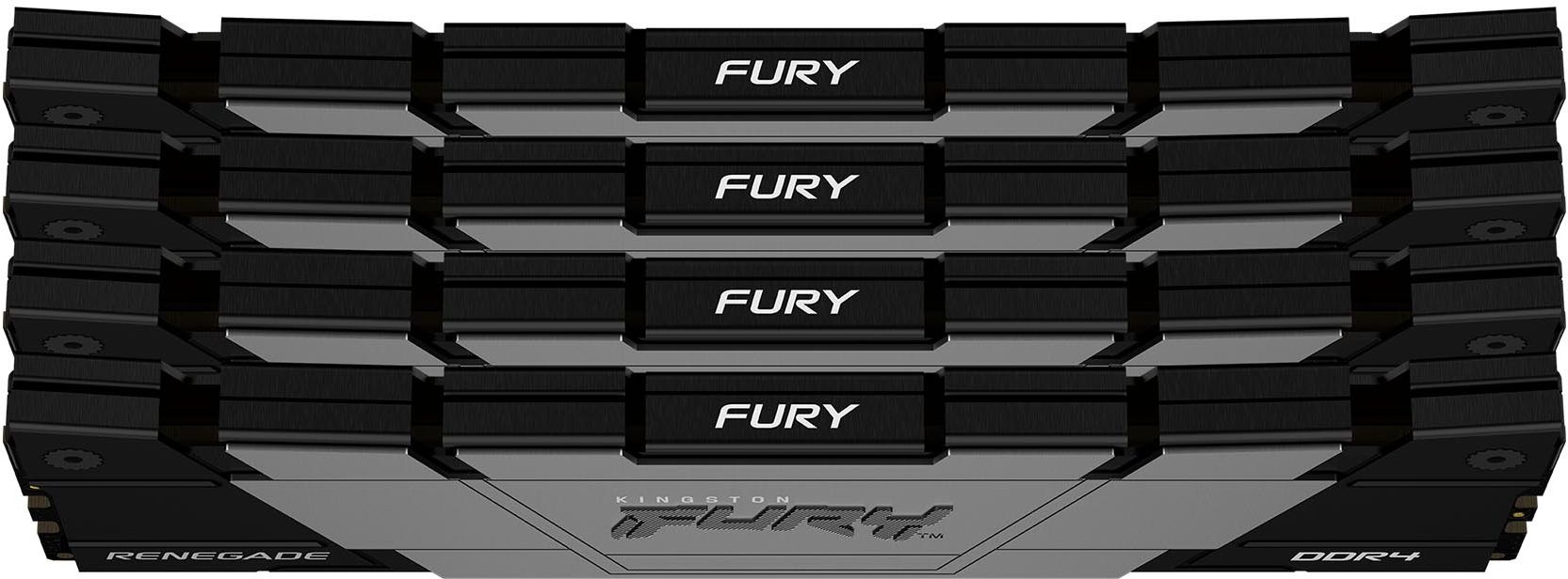 Память DDR4 4x32GB 3200MHz Kingston KF432C16RB2K4/128 Fury Renegade Black RTL Gaming PC4-25600 CL16 DIMM 288-pin 1.35В kit dual rank с радиатором Ret