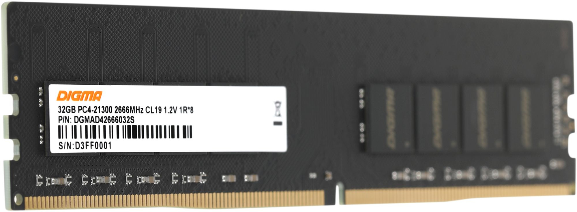 Память DDR4 32Gb 2666MHz Digma DGMAD42666032S RTL PC4-21300 CL19 DIMM 288-pin 1.2В single rank Ret